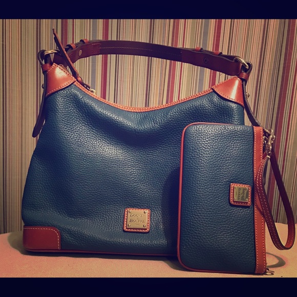 Dooney & Bourke Handbags - Dooney & Bourke Pebble Grain Hobo with Wristlet
